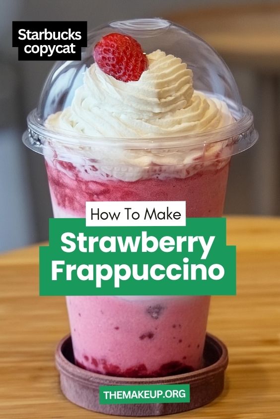 Homemade Starbucks Strawberry Frappuccino