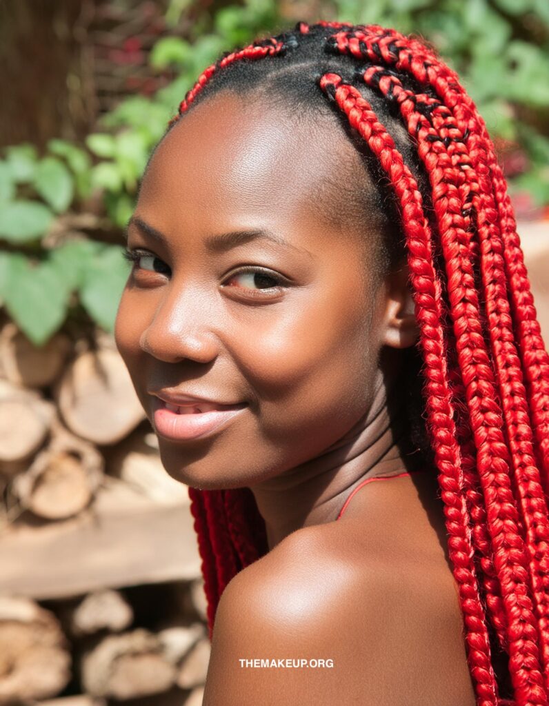 Fiery Elegance: Red Fulani Braids Style Guide and Hair Care Tips