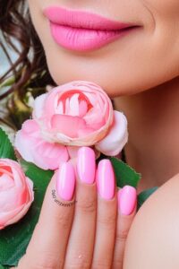 Unique pink summer nails