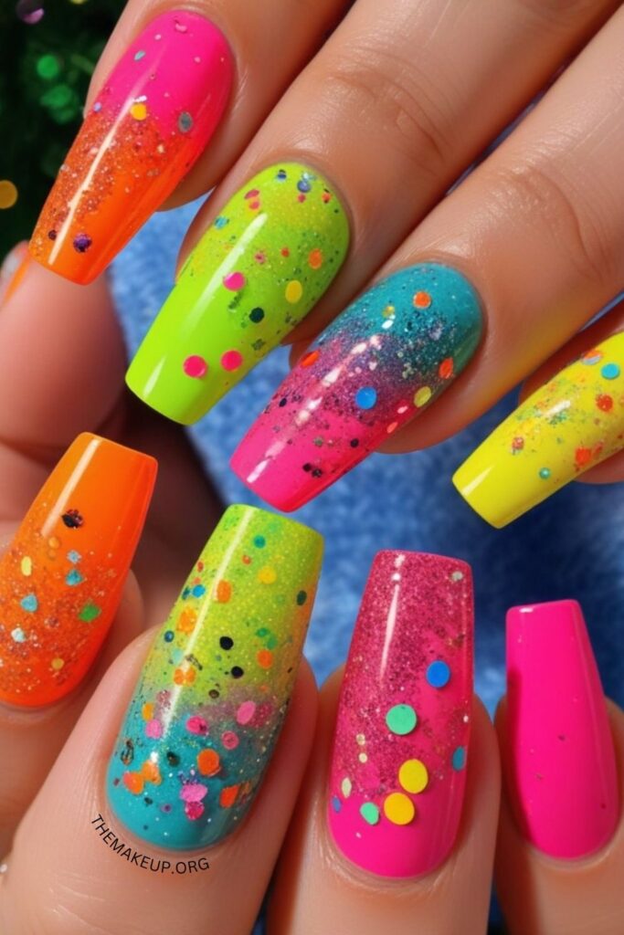 Get The Look: Vibrant and Fun Bright Summer Nail Art Design