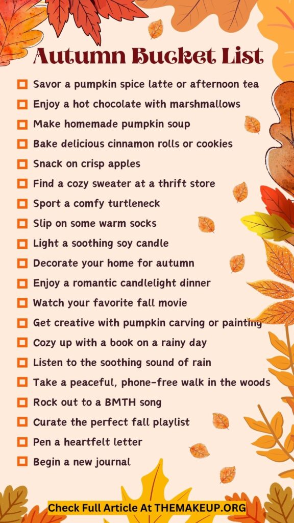 autumn bucket list