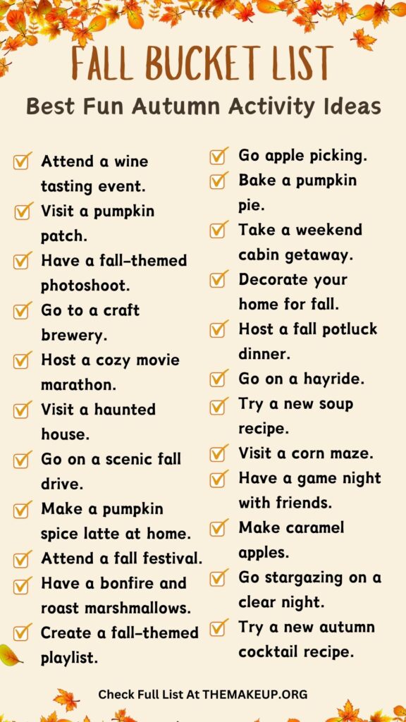 Fall Bucket List Must-Do Activities for Adults