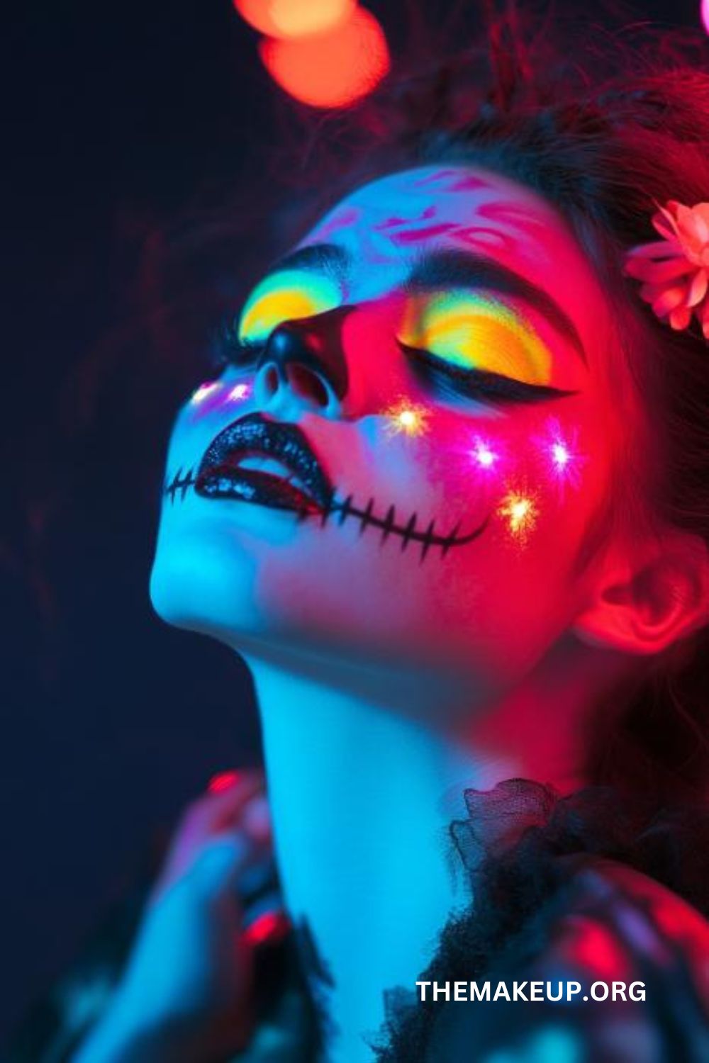 neon-halloween-makeup