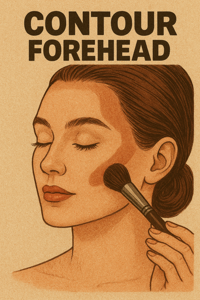 how to contour forehead