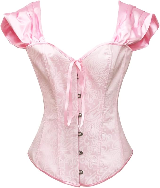 light floral pink corset
