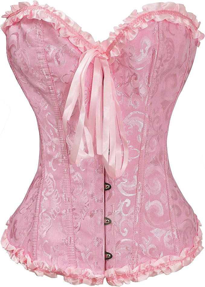 pink floral corset