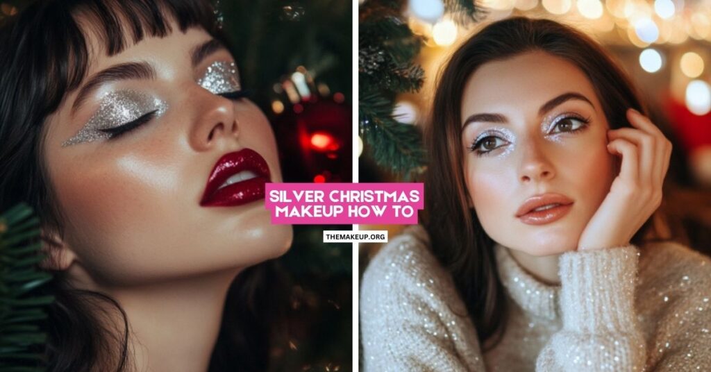 Silver Christmas makeup