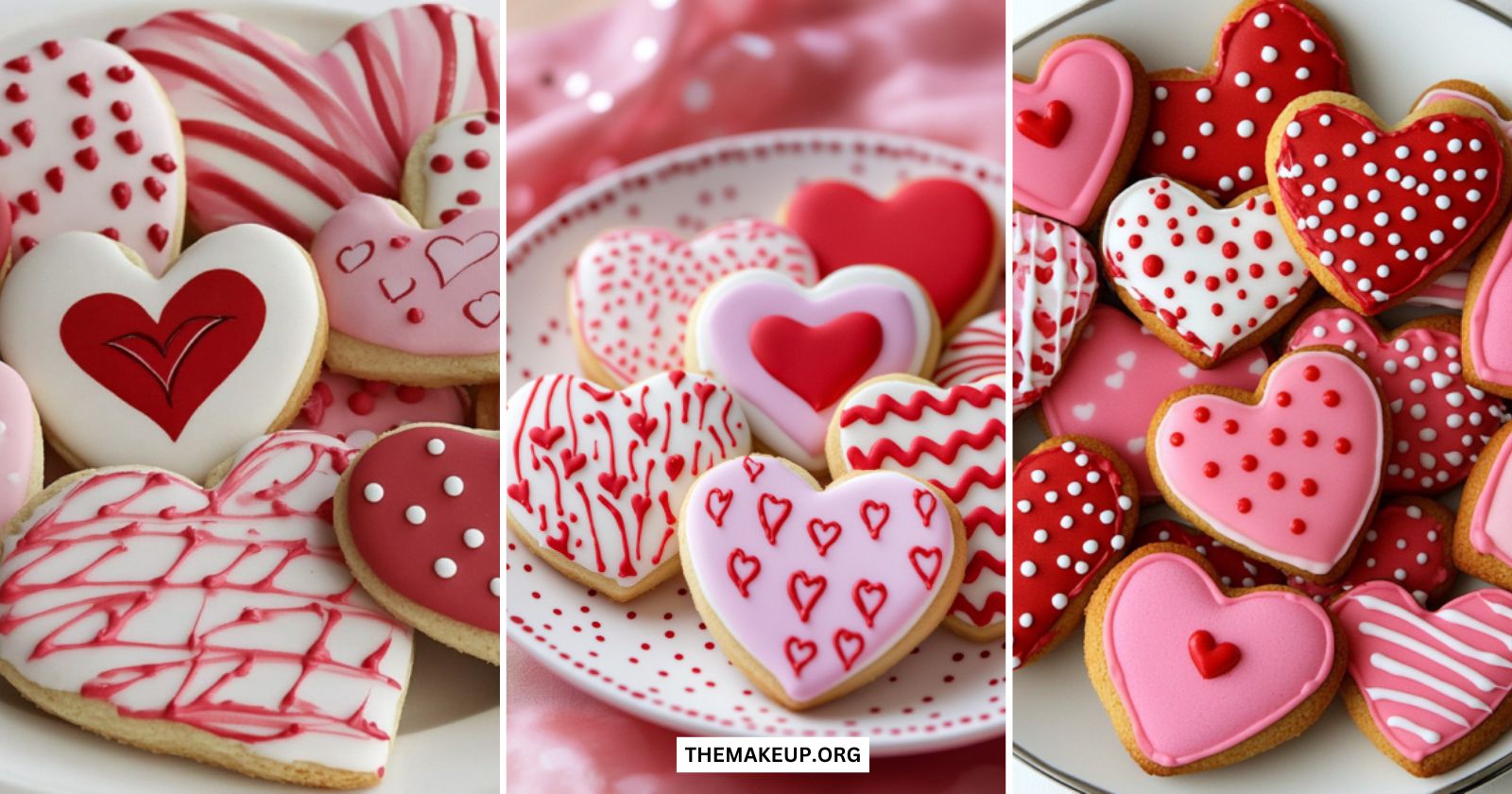Best Valentines cookies decorated hearts