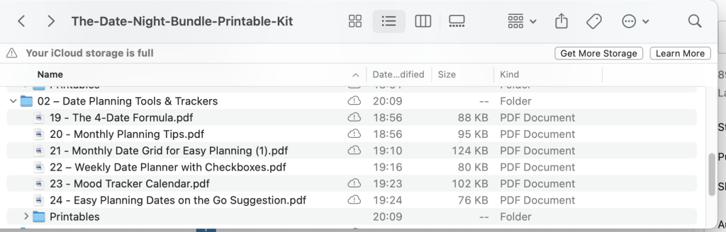 📅 Folder 2 - Date Planning Tools & Trackers