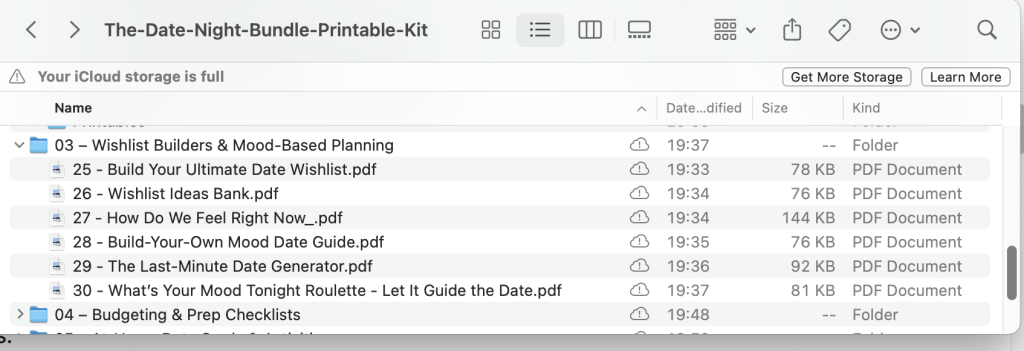 💞 Folder 3 - Wishlist Builders & Mood-Based Planning
