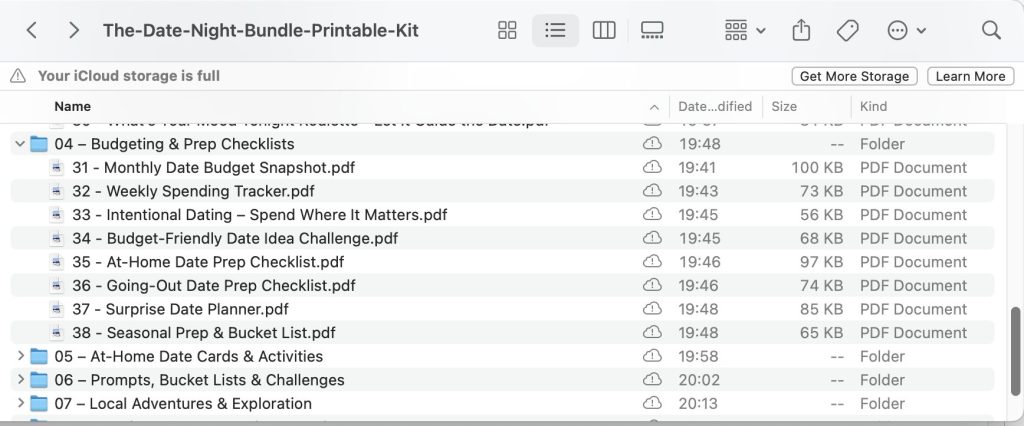 💸 Folder 4 - Budgeting & Prep Checklists