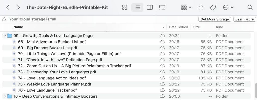 📝 Folder 9 - Growth, Goals & Love Language Tools
