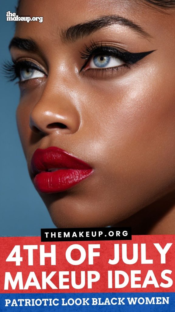 Black women patriotic makeup