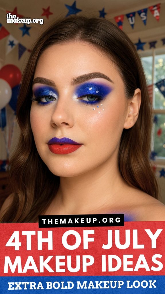 Patriotic Fourth Of July Eye Makeup