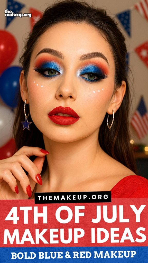 Trendy 4th Of July Makeup Style