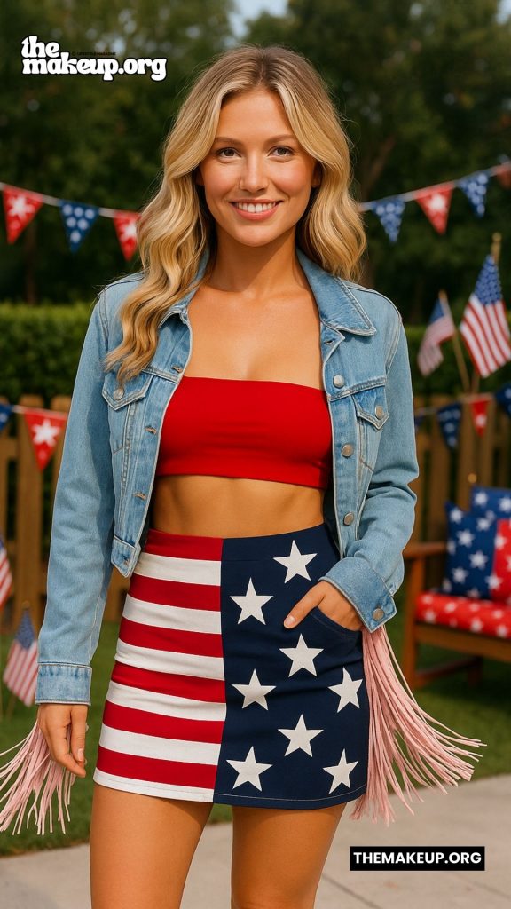 Flag Skirt Bandeau Outfit – bold 4th of July look