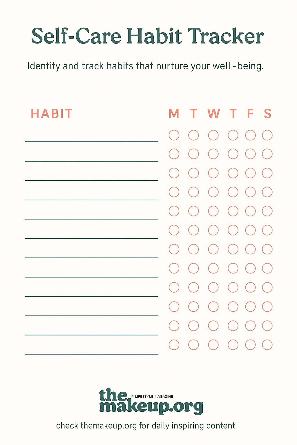 Self-Care Habit Tracker
