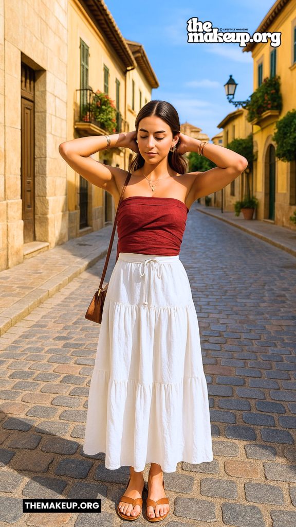 Summer Midi Skirt Outfit - Spain tour outfits