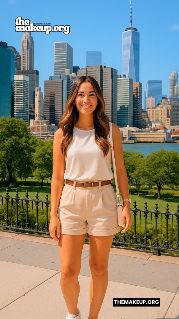 Cream Shorts Summer Look — Casual NYC Outfit