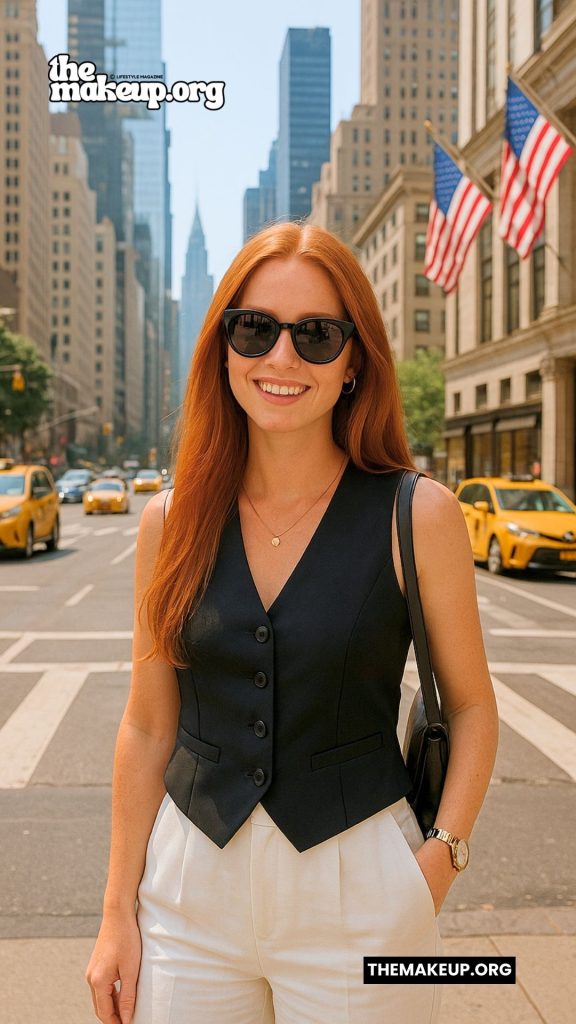 Black Vest White Pants Look — NYC Summer Fashion Outfit