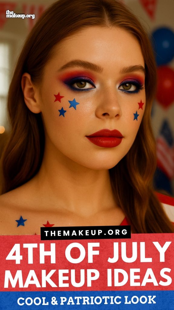 Patriotic glam makeup