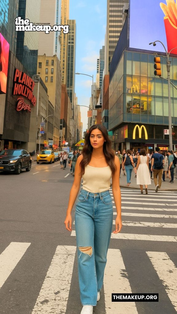 Cream Tank Blue Jeans Outfit — NYC Summer Fashion