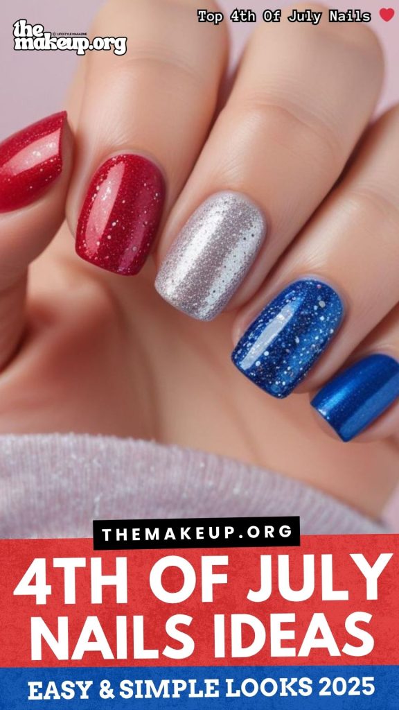 4th of July nails