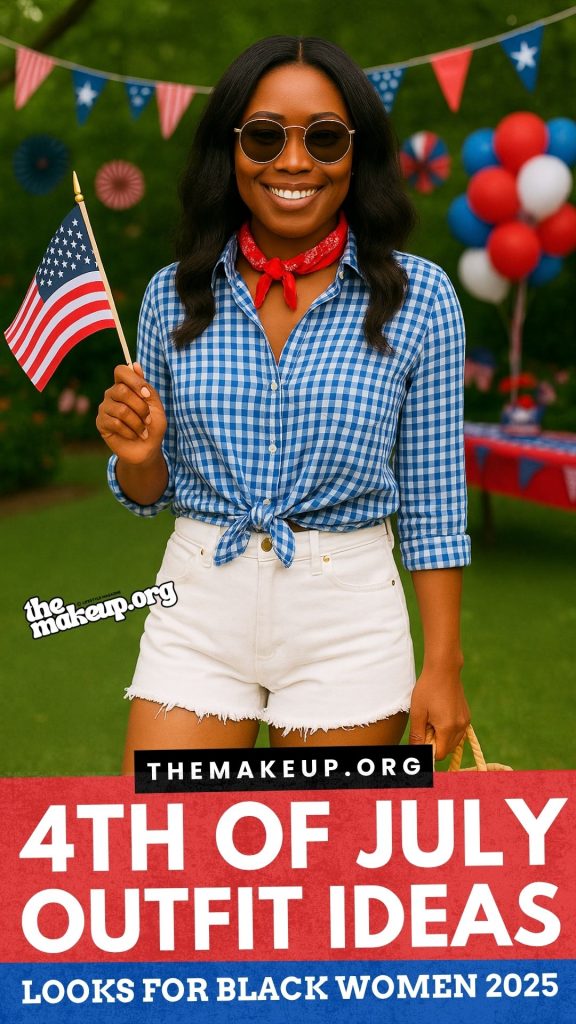 Red, white & blue outfits Black women