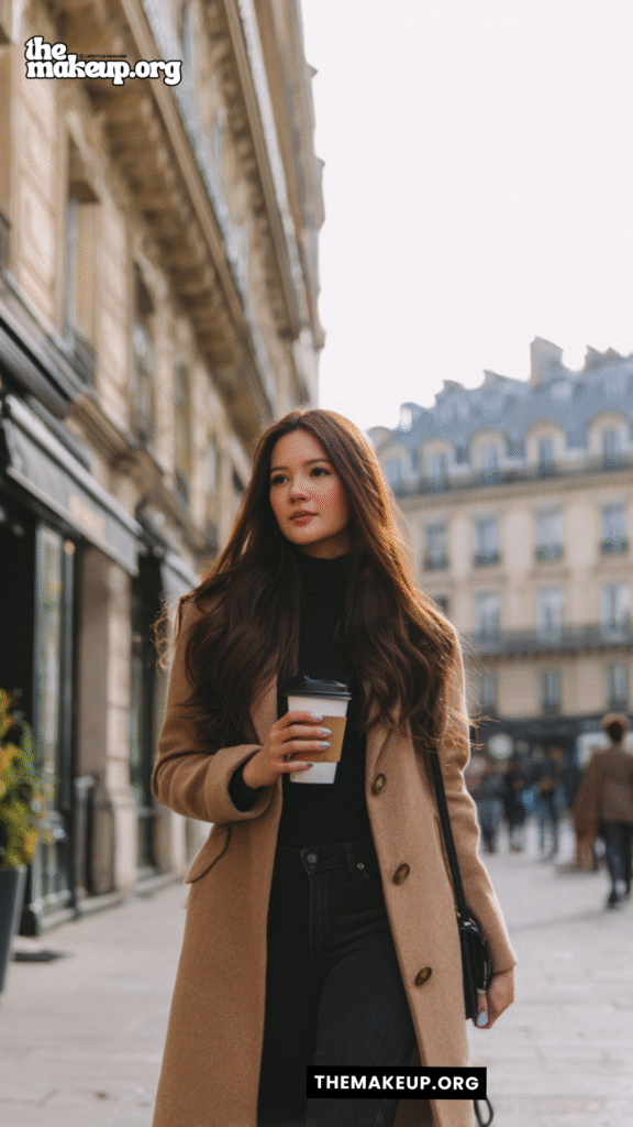 Camel Coat With Black Jeans – timeless fall streetwear

