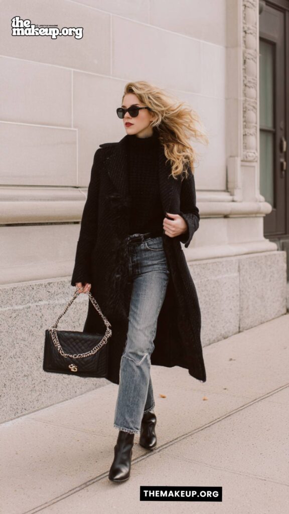 All Black Outfit With Chanel Bag — chic downtown new york fall look