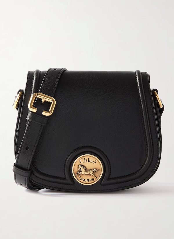 Horse Medal small textured-leather shoulder bag