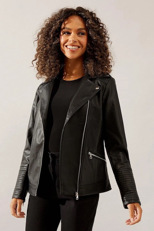 faux leather jacket 