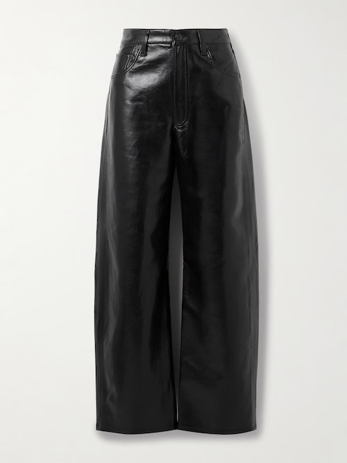 Ayla Baggy recycled-leather wide-leg pants