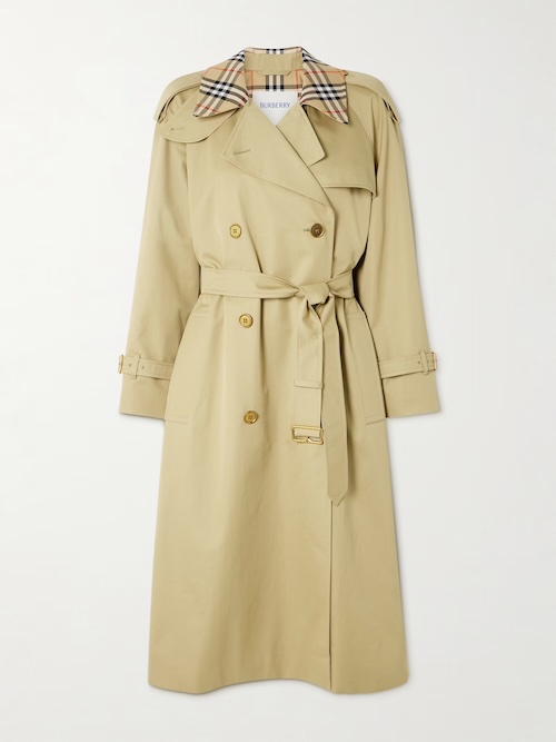 Castleford checked cotton-gabardine trench coat Castleford checked cotton-gabardine trench coat