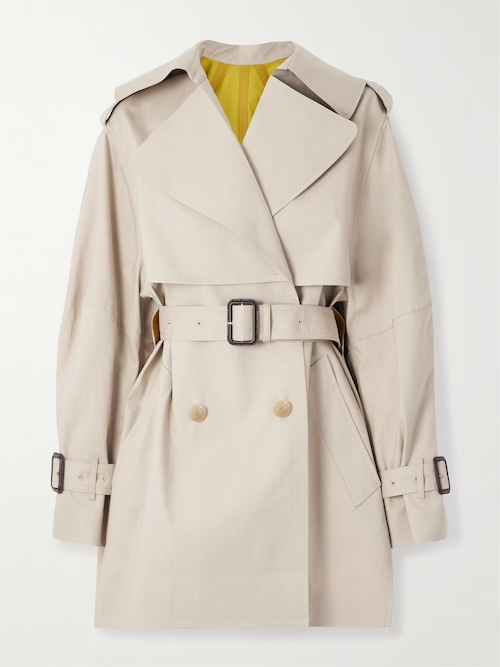 Double-breasted belted cotton-gabardine trench coat Double-breasted belted cotton-gabardine trench coat