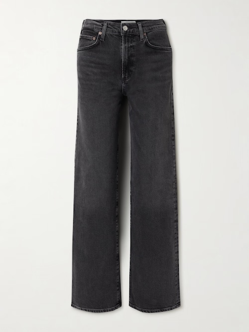 Harper mid-rise wide-leg jeans 
