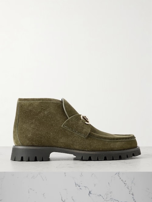 Sylke horsebit-detailed suede ankle boots