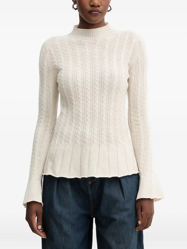 cable-knit sweater