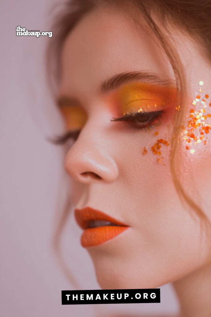 orange enchanted fairy makeup