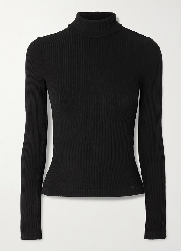 Paris winter Outfits Ideas Black Turtleneck