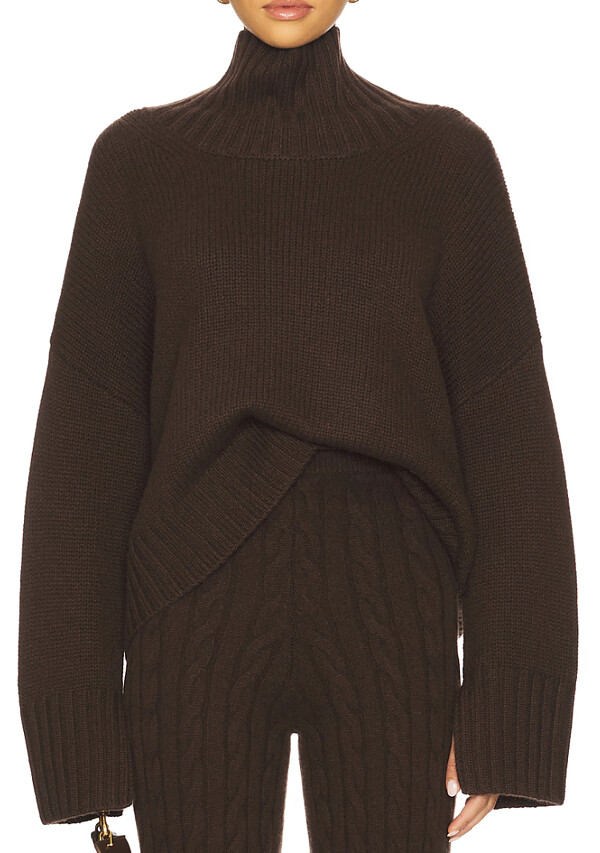 Paris winter Outfits Ideas Brown Turtleneck