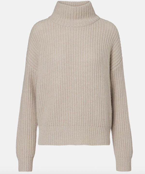 top dublin winter outfits Beige Ribbed Sweater