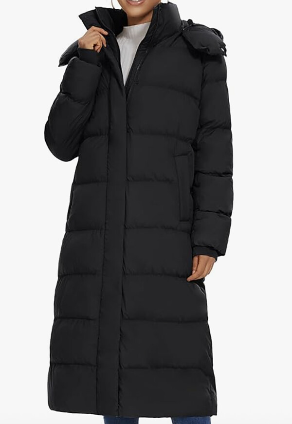 top madrid winter outfits Black Puffer Coat