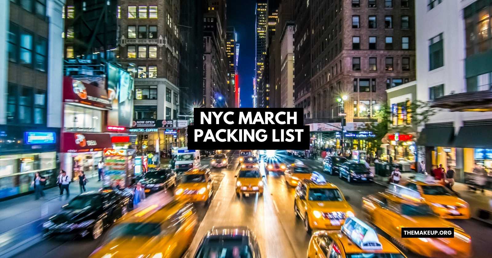 NYC March packing list