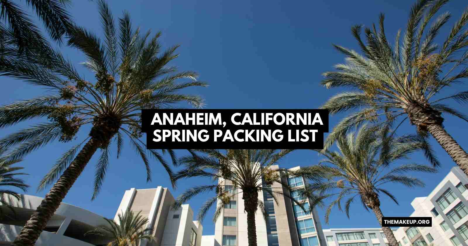 Anaheim California Spring Packing List
