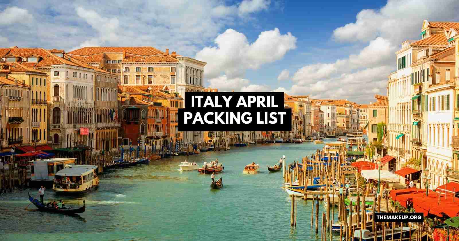 italy April packing list