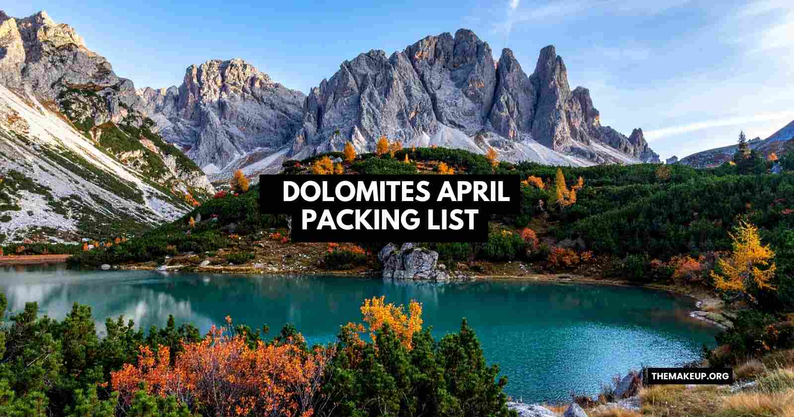 Dolomites April Packing List