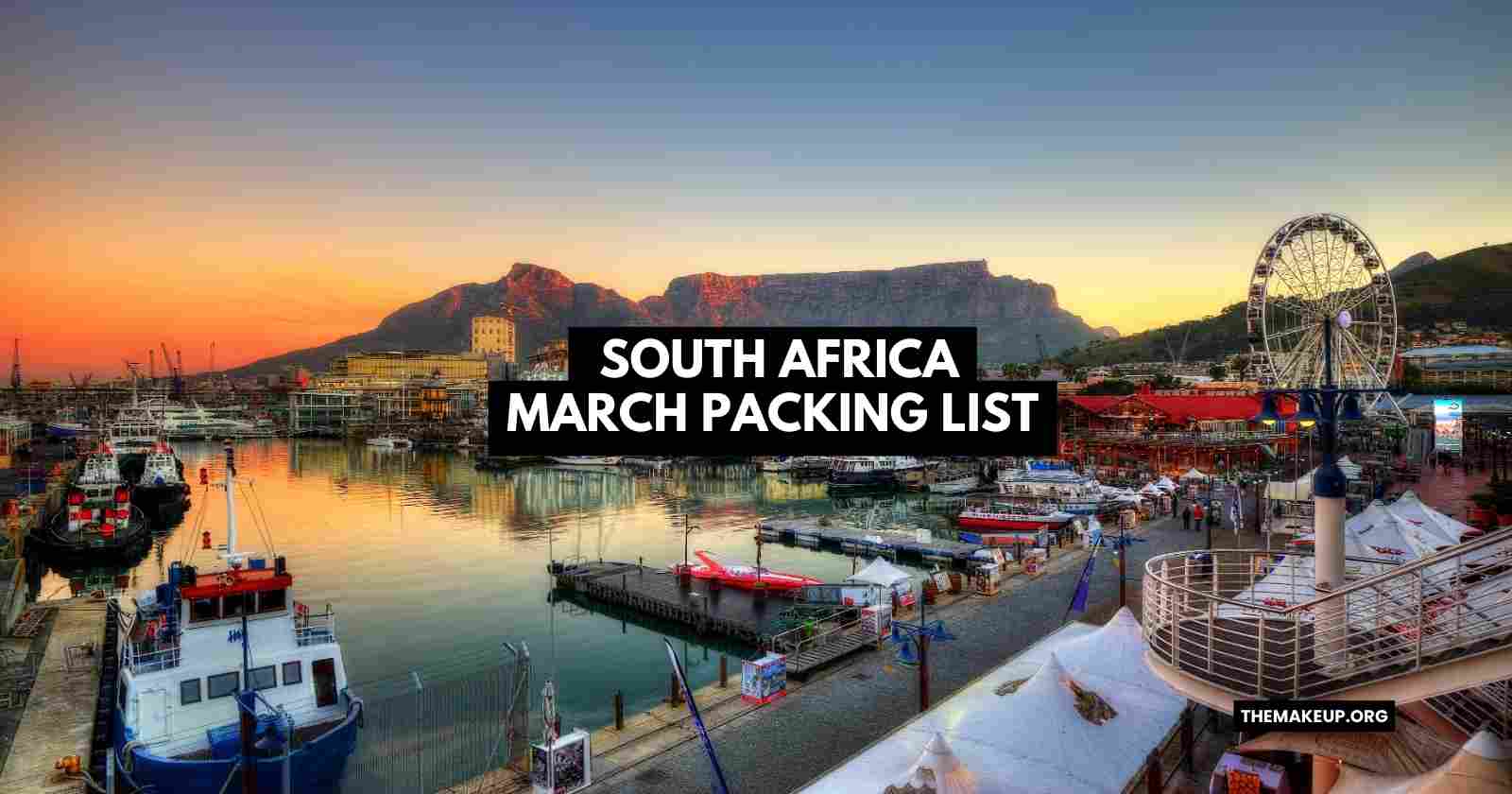 South Africa March Packing List