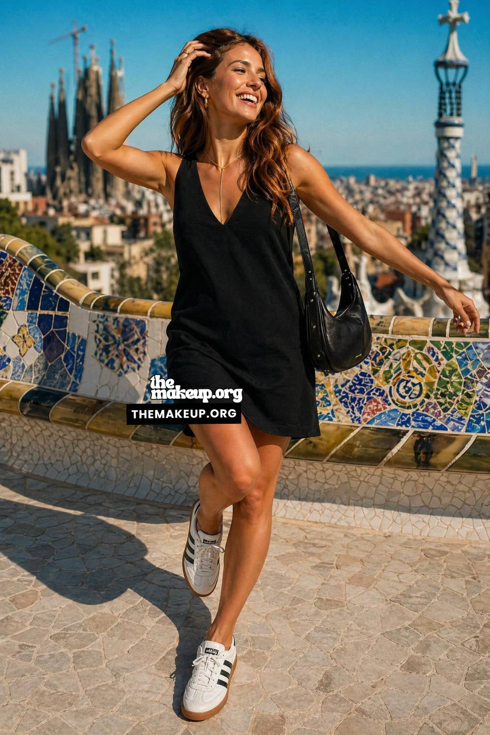 17 — Sunlit Black Dress 17 Spain Strolls