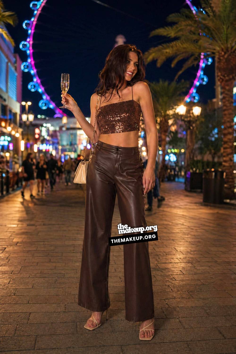 Desert Travel Outfit Inspiration — Sparkling Crop Top For Neon Nights